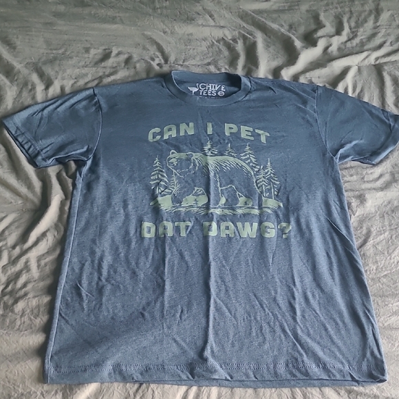 Chive Tees Blue Graphic T-Shirt - Picture 1 of 4